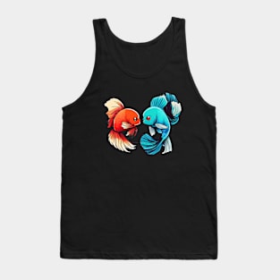 TWO COOL BETTA FISH FIGHTING Tank Top